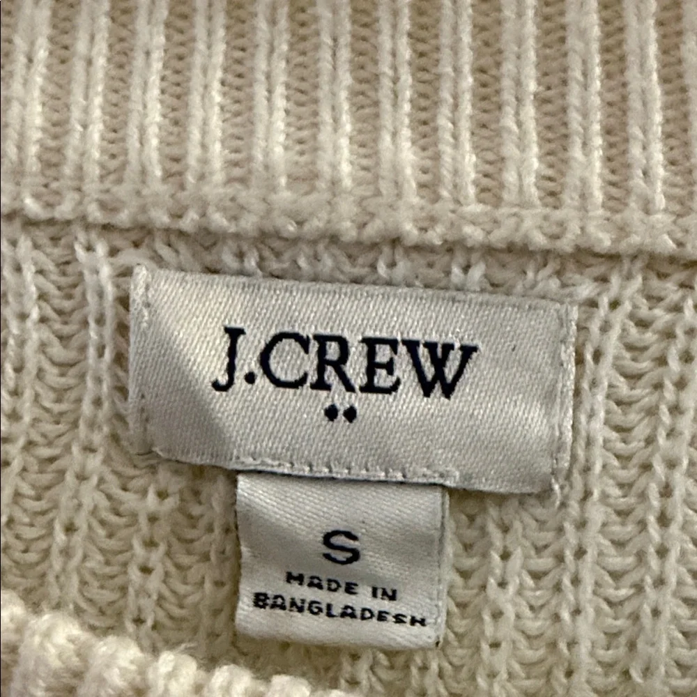 J. Crew Cream Sweater with Gold Buttons